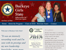 Tablet Screenshot of buckeyegirlsstate.org